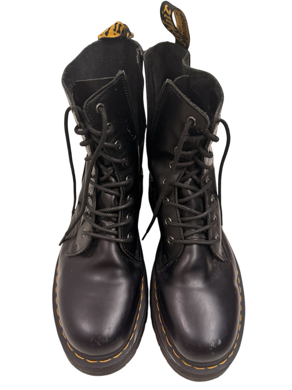 Dr. Marten Jadon Platform Boot in Smooth Black Leather